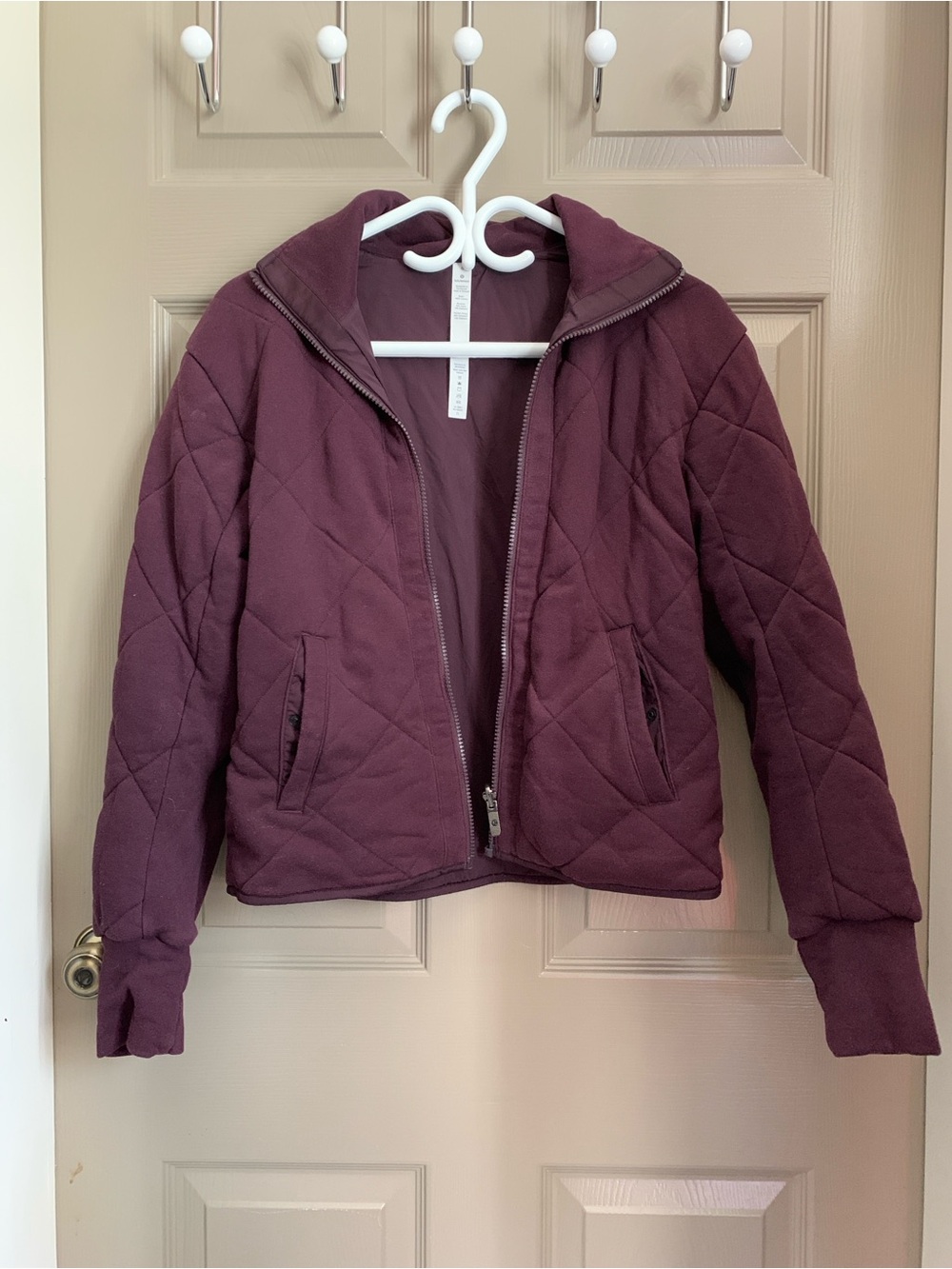 Lululemon Non-Stop Cotton Bomber Jacket Reversible Size 6 Dark Plum Gorpcore